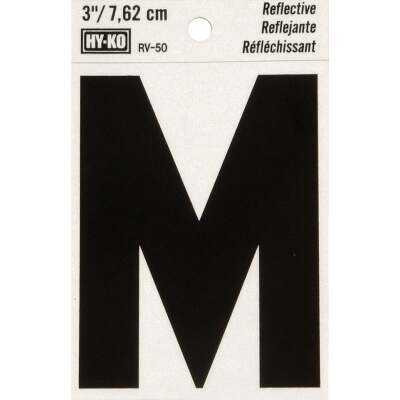 Hy-Ko Vinyl 3 In. Reflective Adhesive Letter, M