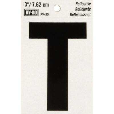 Hy-Ko Vinyl 3 In. Reflective Adhesive Letter, T
