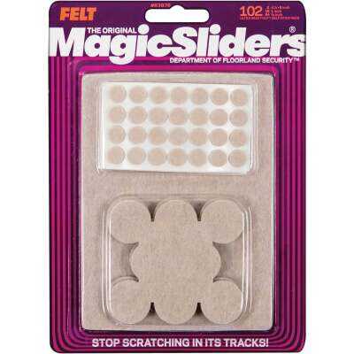 Magic Sliders Assorted Felt Round Pad Assortment,(102-Count)