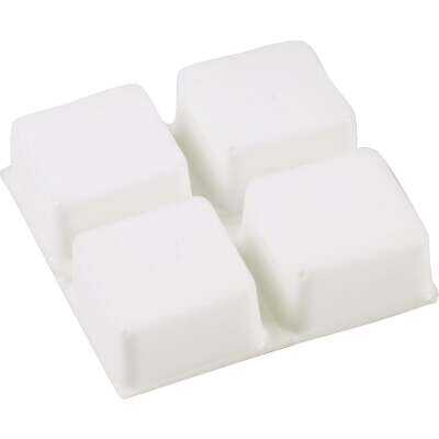 Do it 1/2 In. Square White Furniture Bumpers, (9-Count)