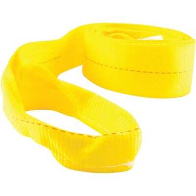 Erickson 2 In. x 20 Ft. 4500 Lb. Safe Work Load Polyester Tow Strap with Loops, Yellow