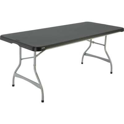 Lifetime 6 Ft. x 30 In. Black Commercial Stackable Folding Table