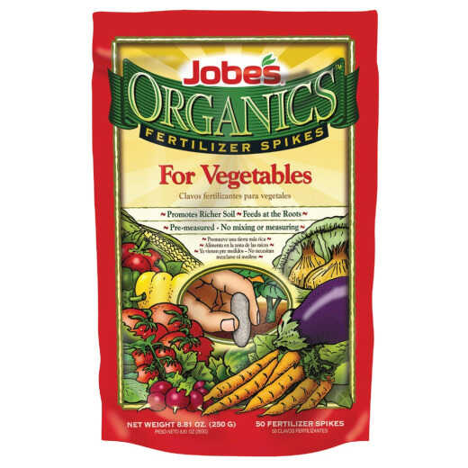 Jobe's Organic 2-7-4 Vegetable Fertilizer Spikes (50-Pack)